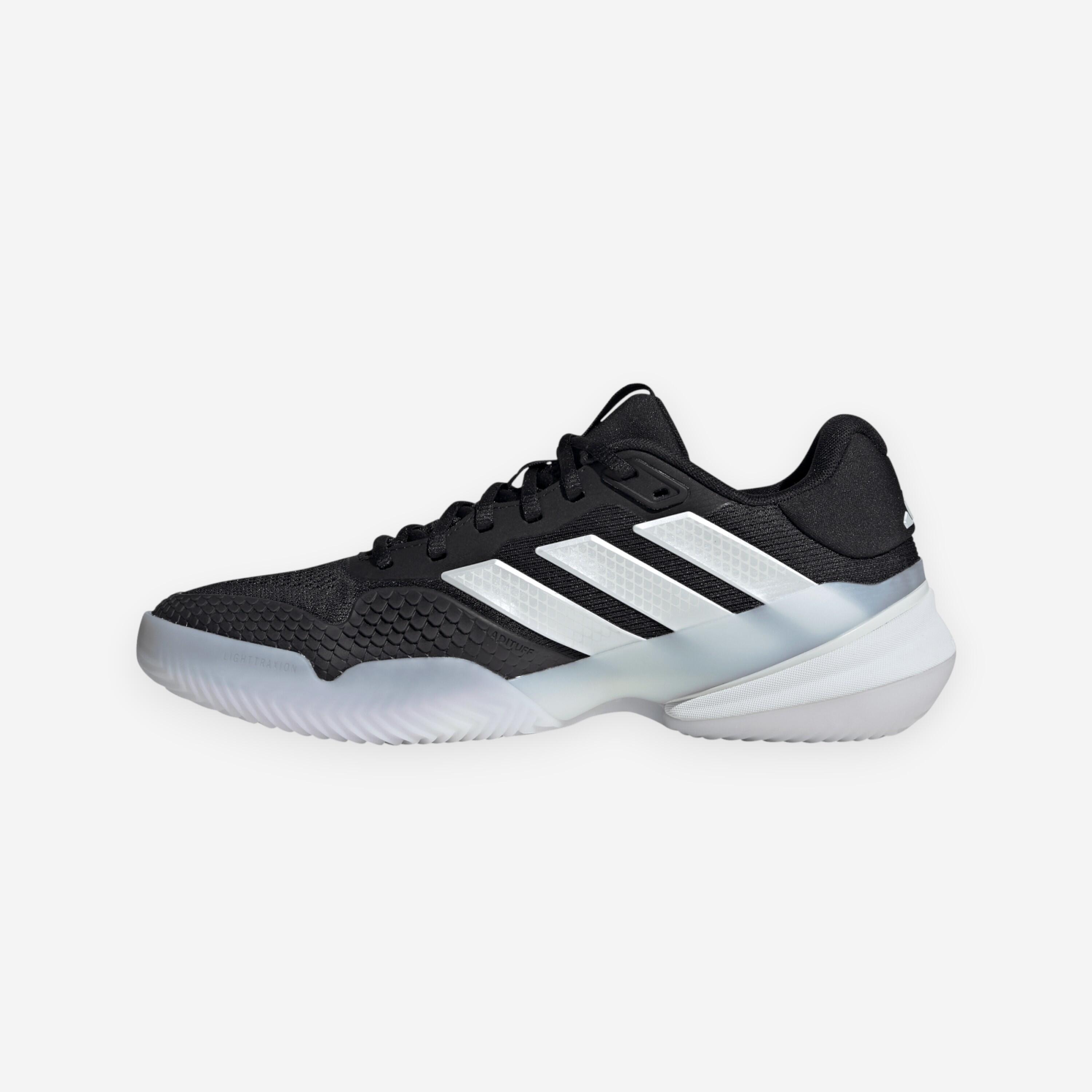 Chaussures de tennis terre battue homme, Barricade 14 noir blanc rouge 5/7