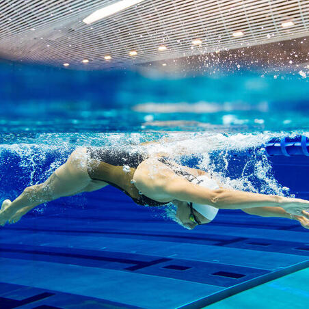 Купальник суцільний жіночий Kelly для плавання хакі/золотий