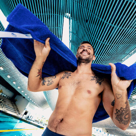 Рушник з мікрофібри розмір L 80 x 130 см синій