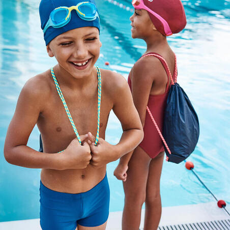 Комплект для плавання для хлопчиків: плавки, окуляри, шапочка, сумка - блакитний