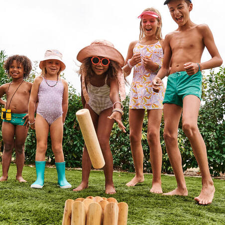 Плавки-боксери 100 Plus для хлопців для плавання зелені