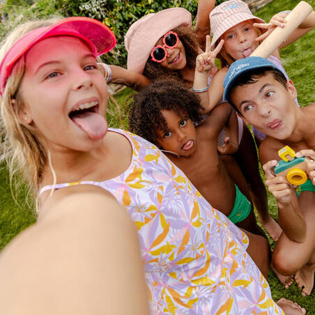 Купальник суцільний дитячий Lila зі спідничкою з принтом