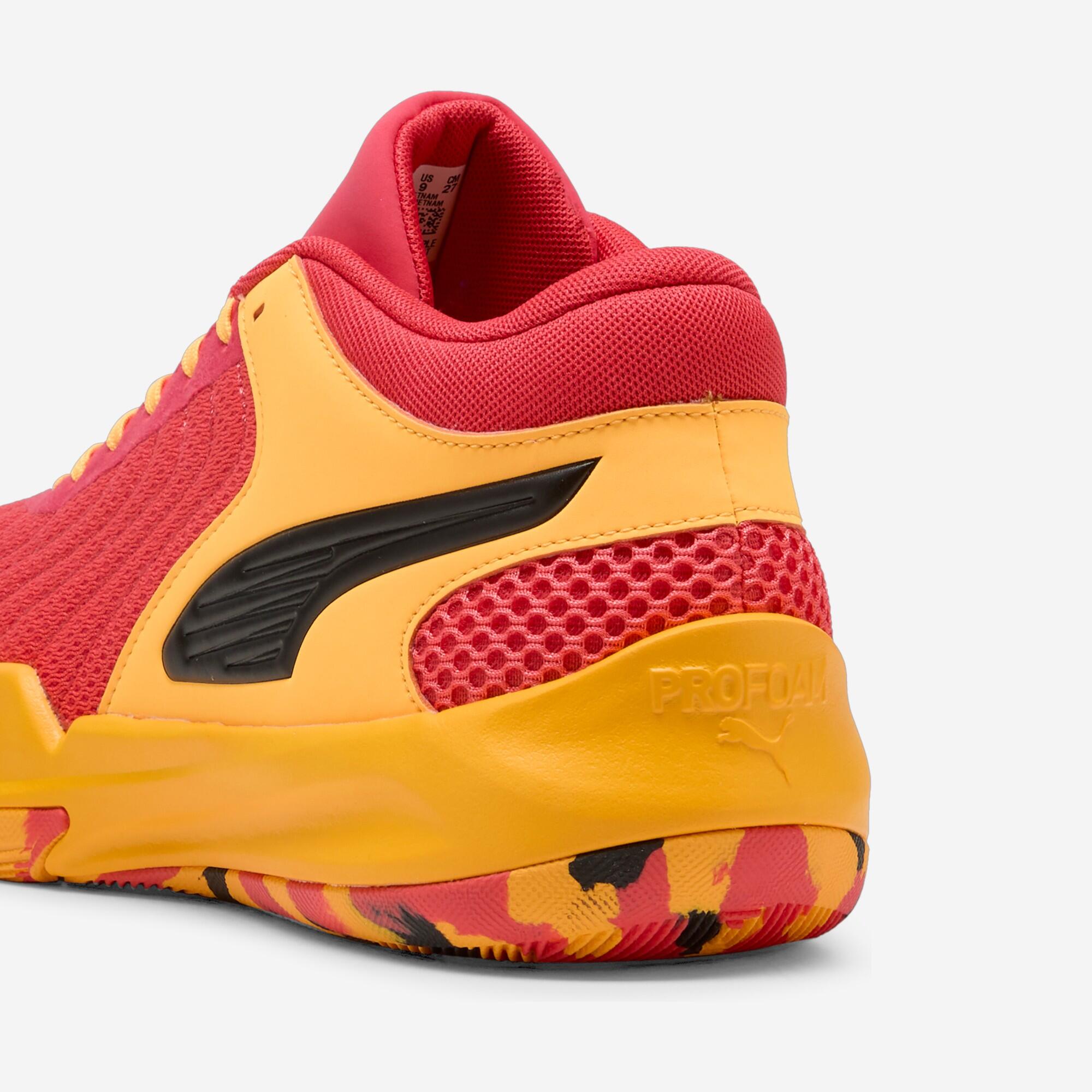 Basketballschuh für Erwachsene - Puma Court Pro rot und gelb 6/9