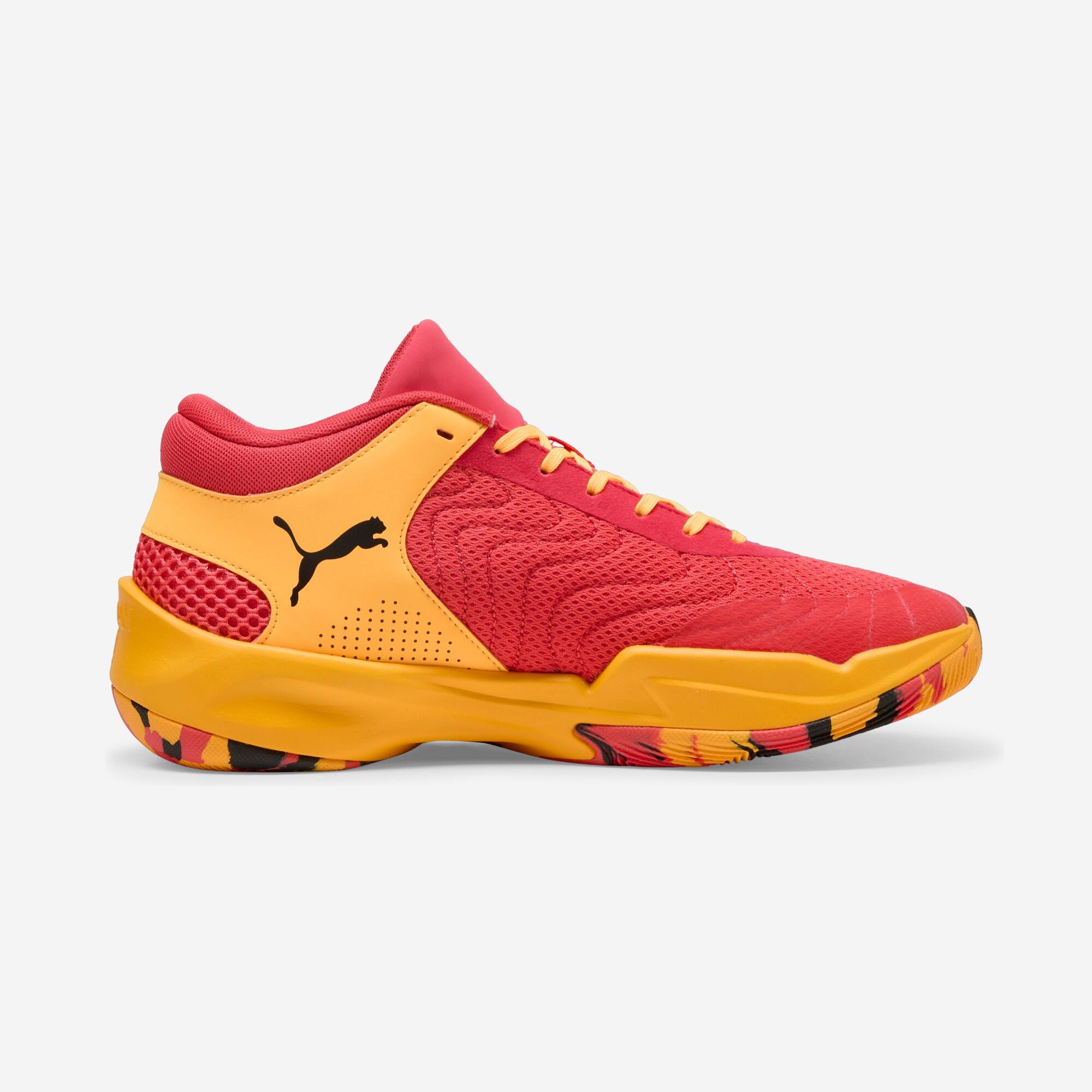 Basketballschuh für Erwachsene - Puma Court Pro rot und gelb 9/9