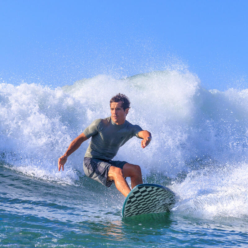 Placă de surf din spumă shortboard 6'2, 500 Soft RAD Verde brad