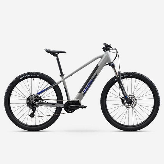 Vélo VTT électrique randonnée semi-rigide, Stilus Off Road gris clair