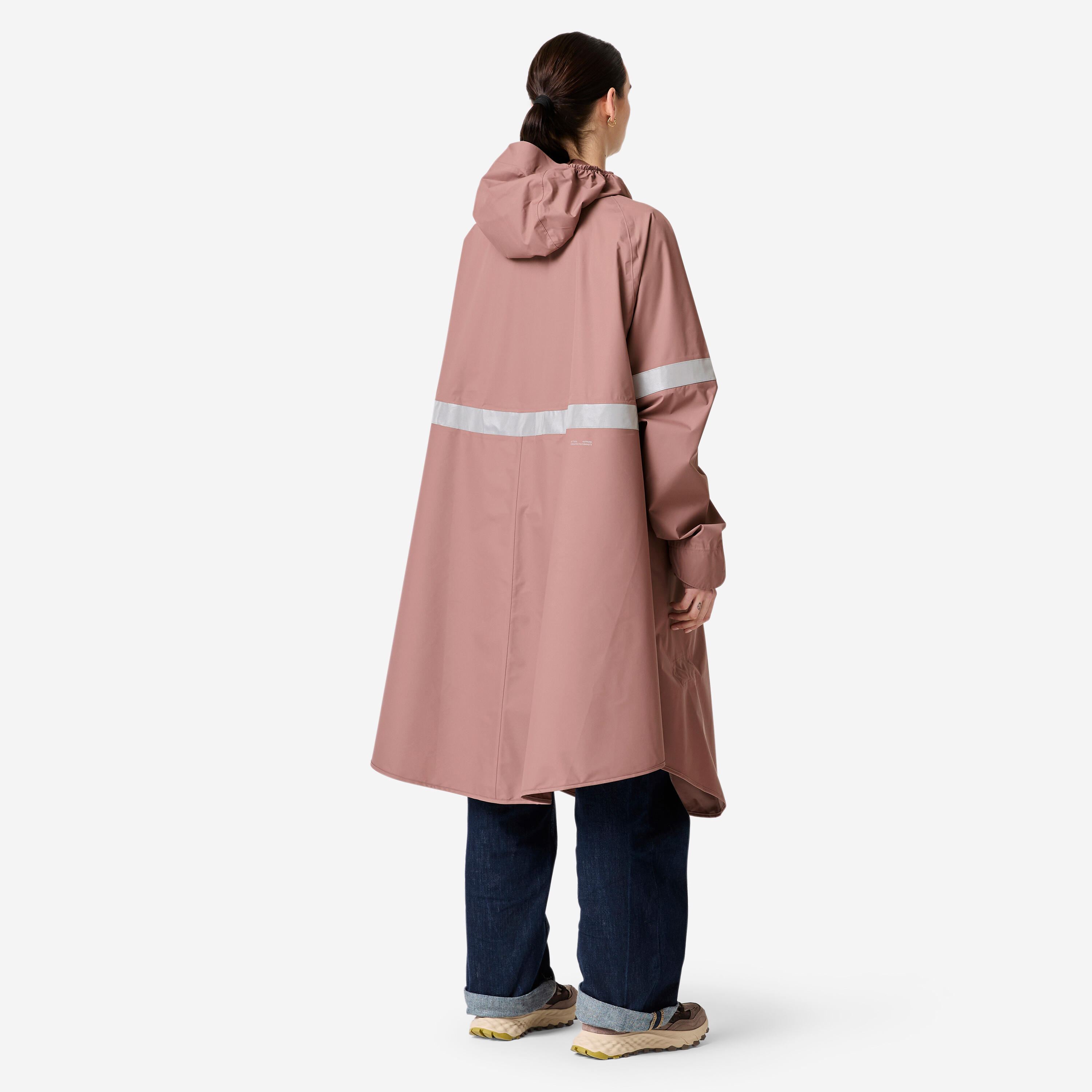 Poncho de vélo de ville imperméable visibilité de nuit, 540 - BTWIN