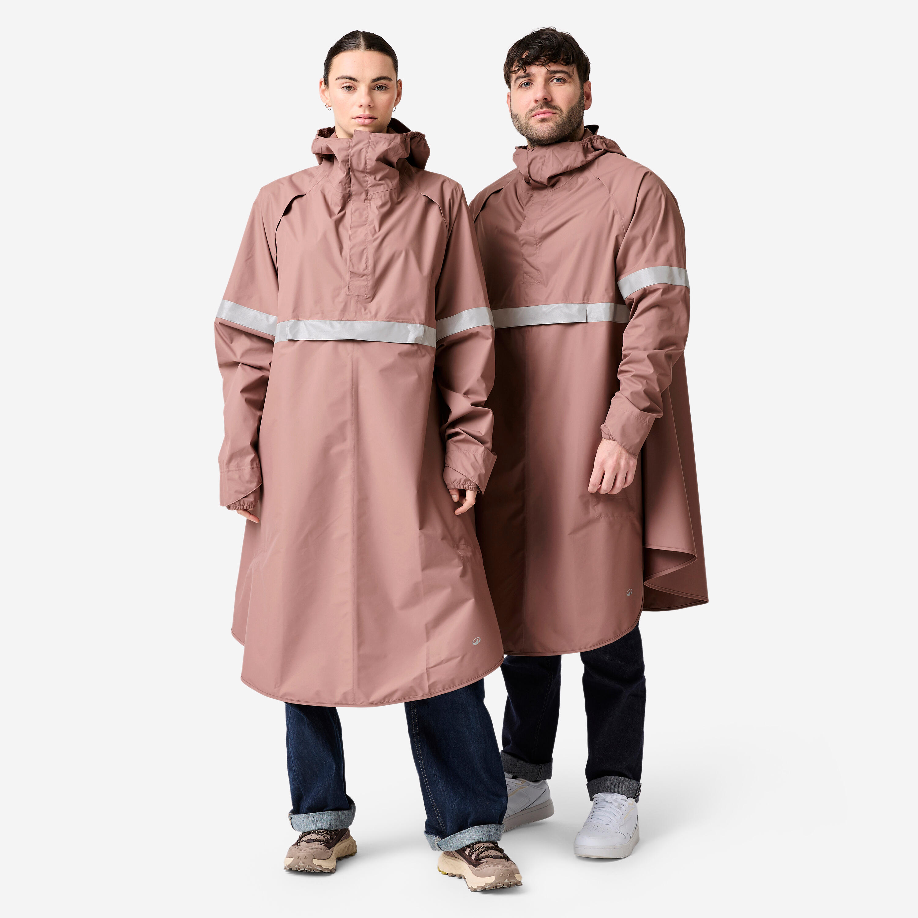 Poncho de vélo de ville imperméable visibilité de nuit, 540 - BTWIN
