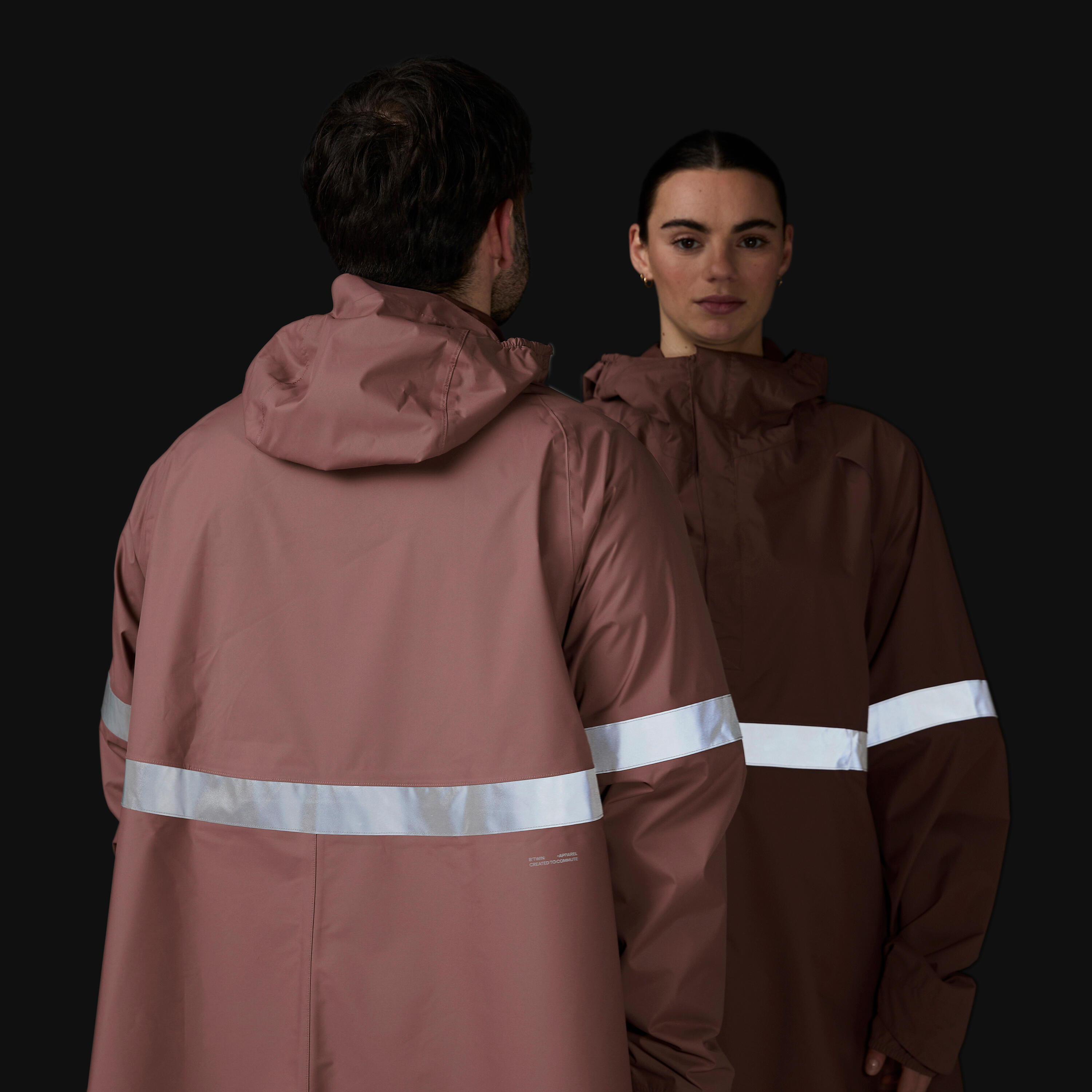 Poncho de vélo de ville imperméable visibilité de nuit, 540 12/17