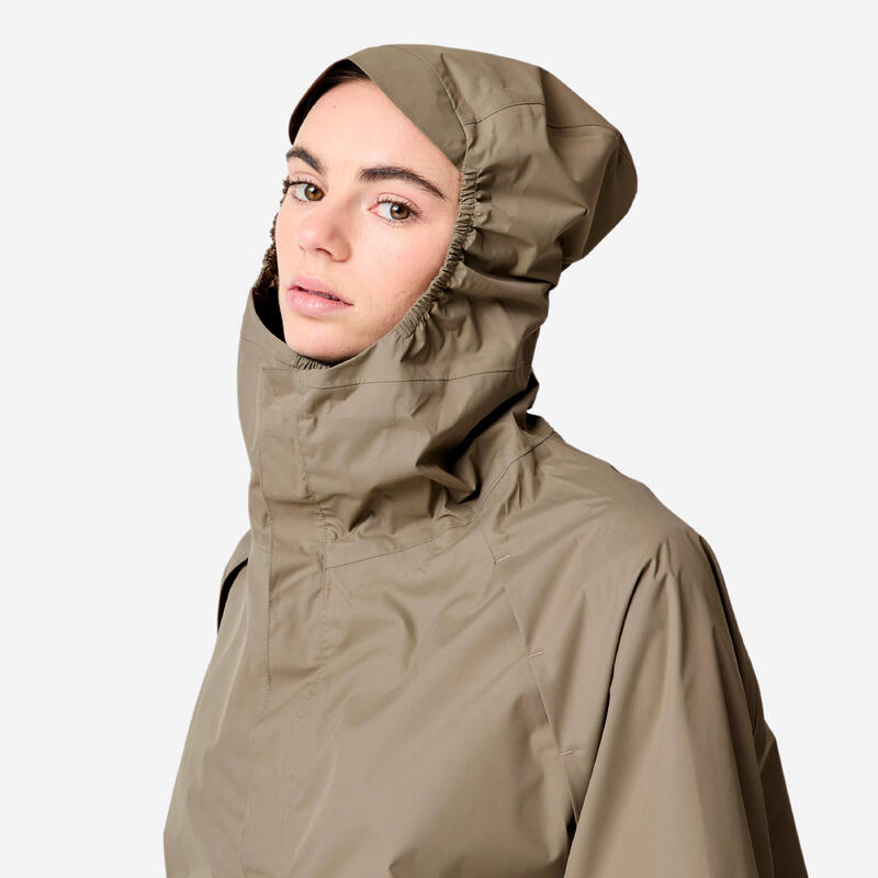 Poncho ploaie ciclism în oraș vizibilitate pe timp de noapte 540 Maro