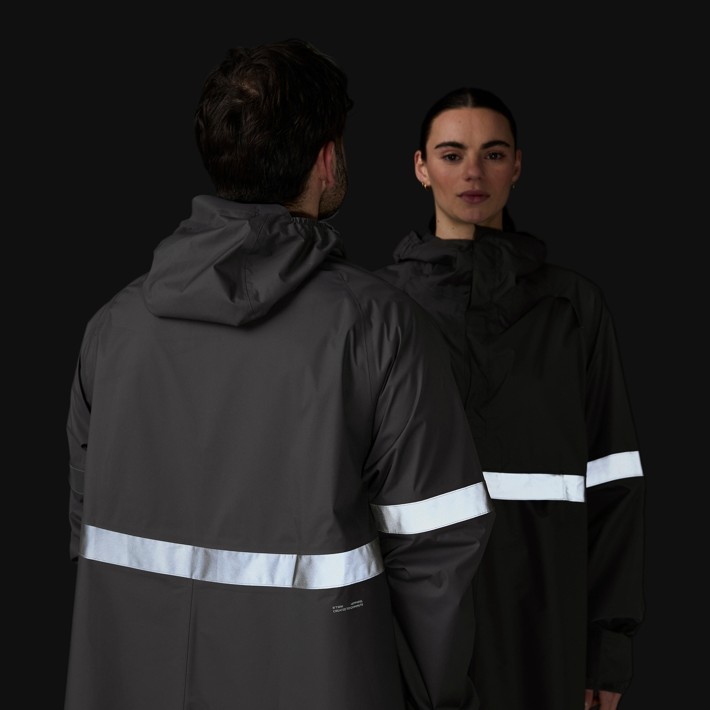 Poncho de vélo de ville imperméable visibilité de nuit, 540 13/15