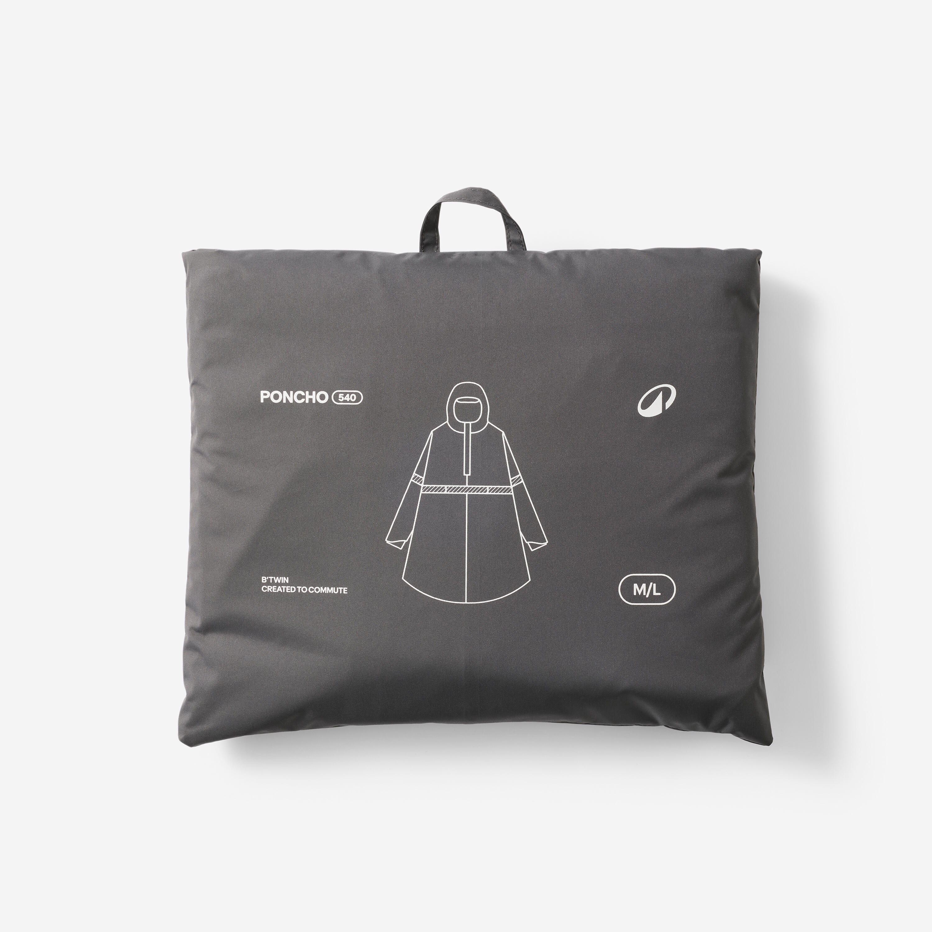 Poncho de vélo de ville imperméable visibilité de nuit, 540 14/15