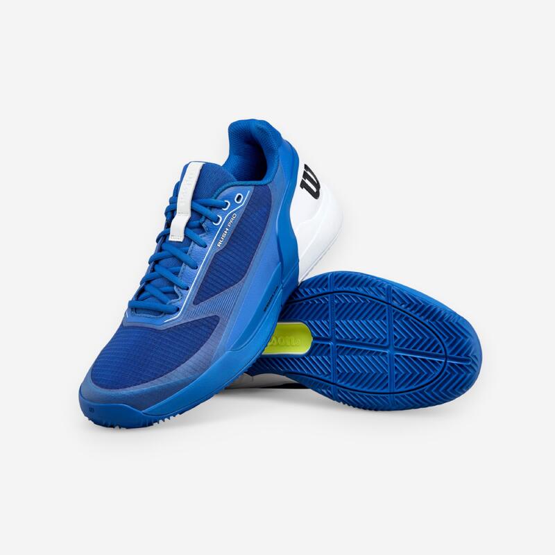 Încălțăminte de tenis pe zgură Rush Pro 5 Albastru-Alb Bărbați