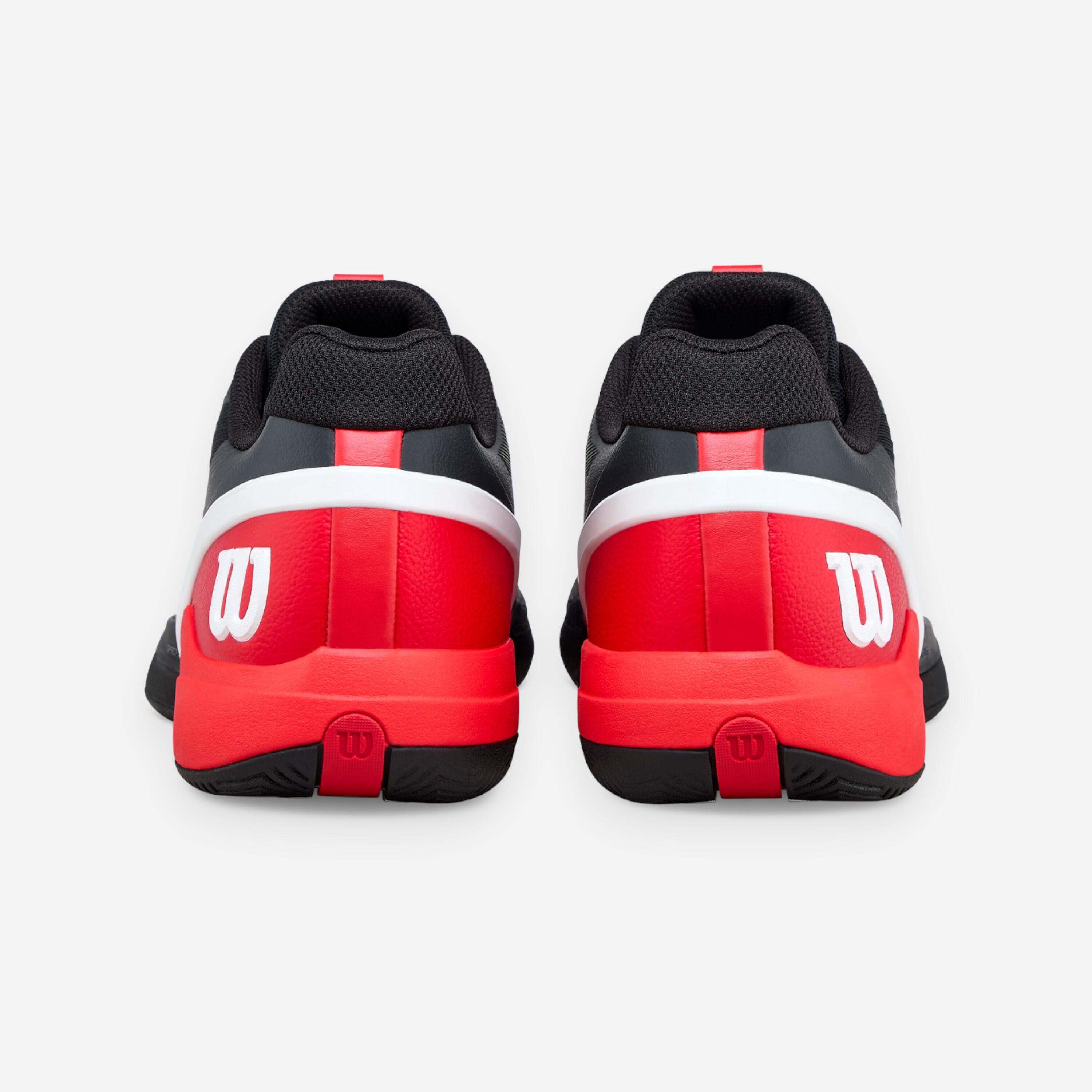 Chaussures de tennis multicourt homme, Rush Pro 5 noir rouge blanc 6/8