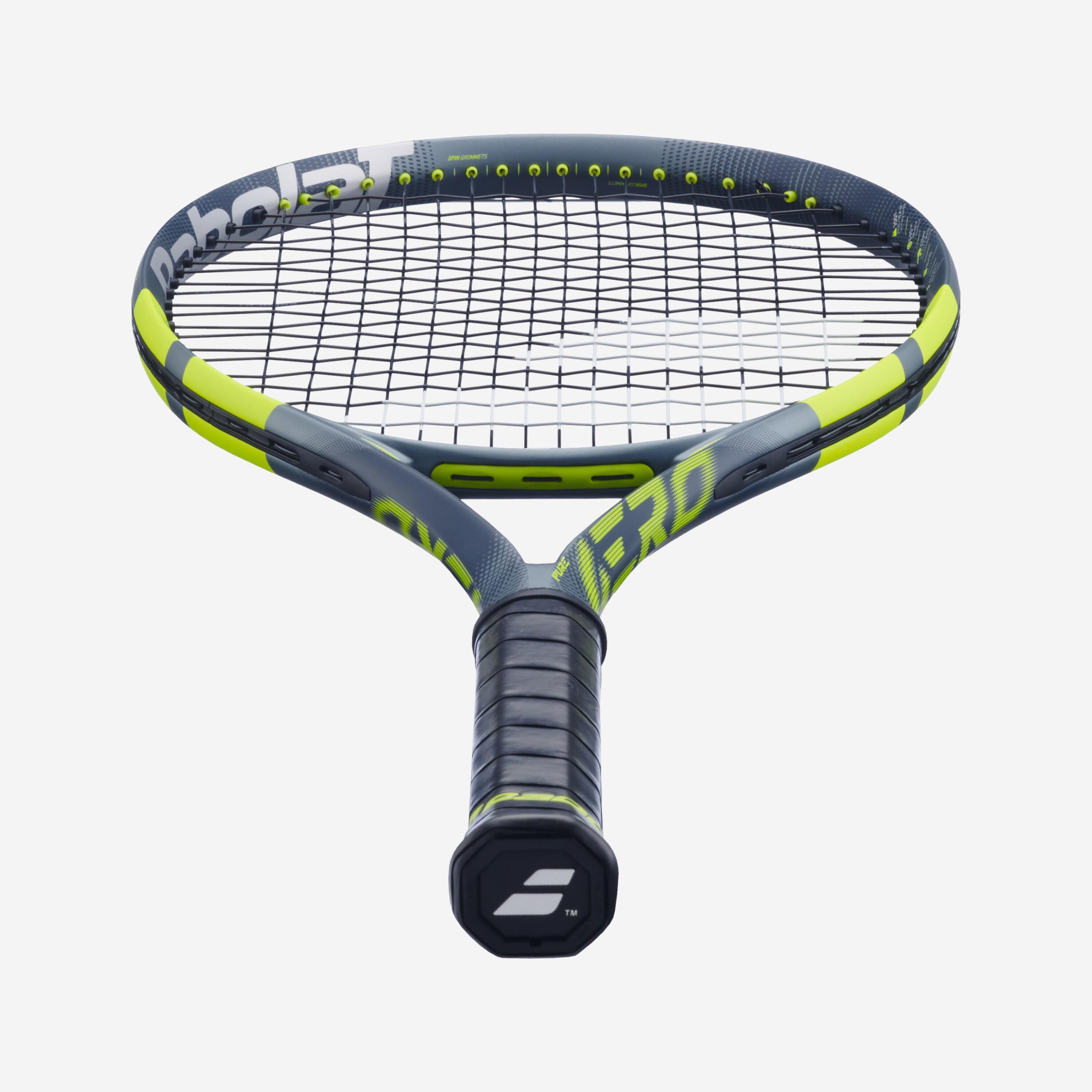 Tennisracket Pure Aero Gen9 300 gram bespannen grijs/geel 5/6