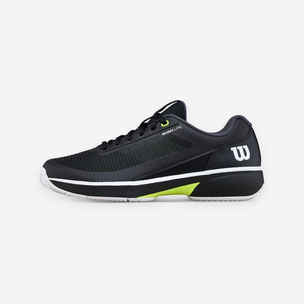 Men's Clay Court Tennis Shoes Rush Pro Lite - Black/White/Yellow