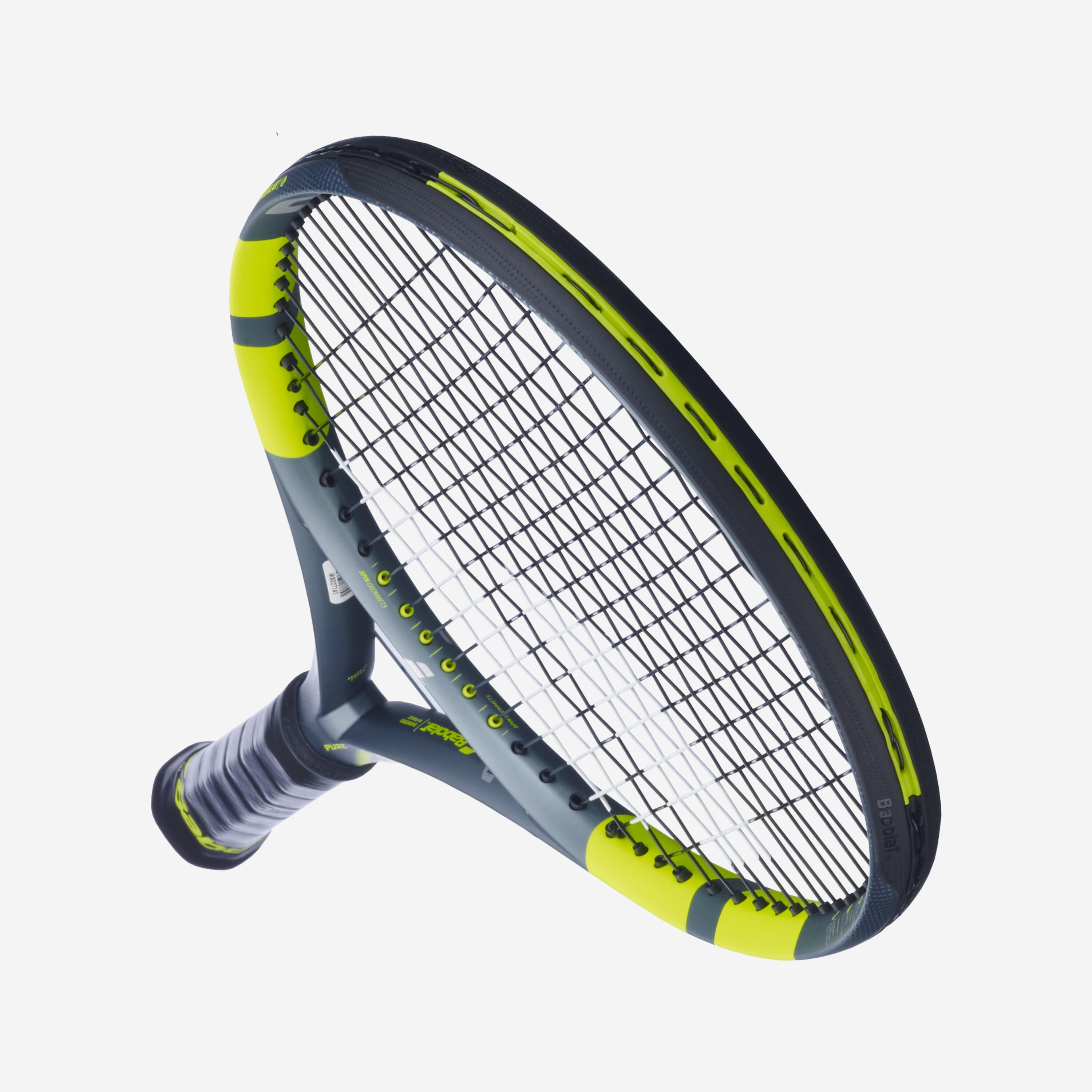 Tennisracket Pure Aero Gen9 300 gram bespannen grijs/geel 6/6