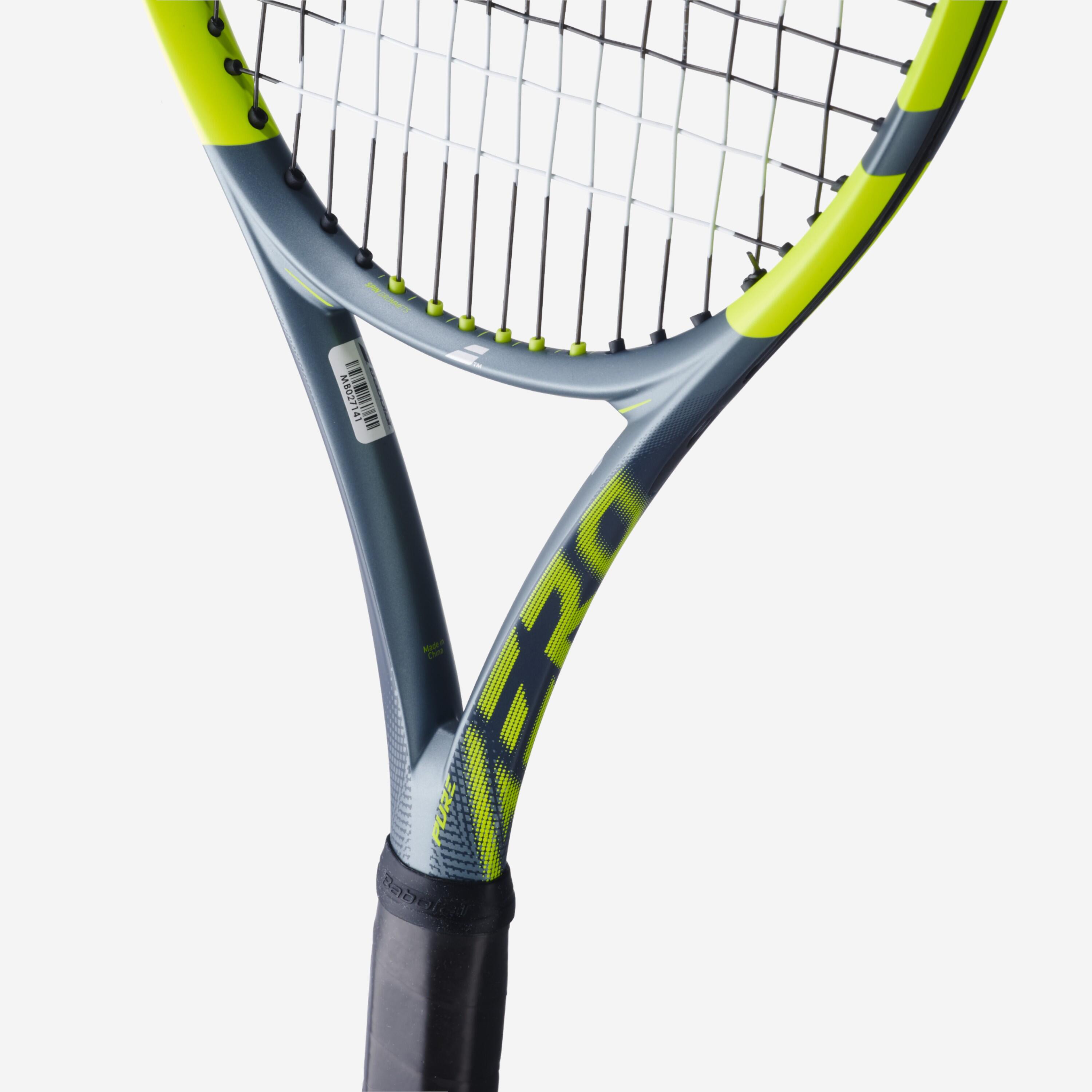 Tennisracket Pure Aero Gen9 300 gram bespannen grijs/geel 4/6
