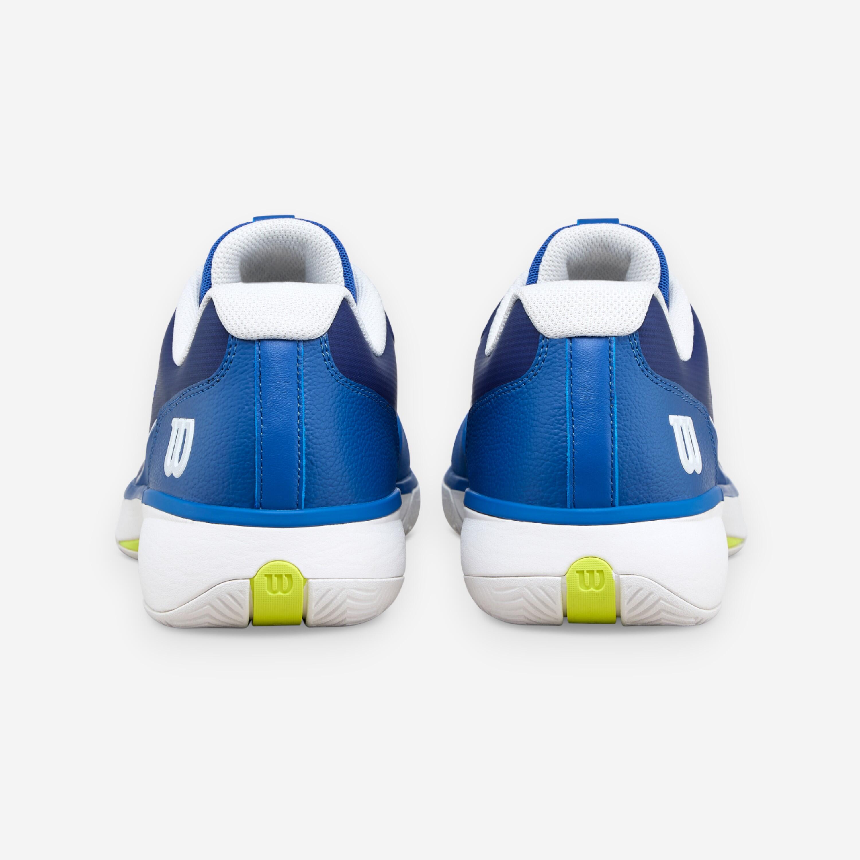 Chaussures de tennis multicourt homme, Rush Pro Lite bleu blanc jaune 6/8