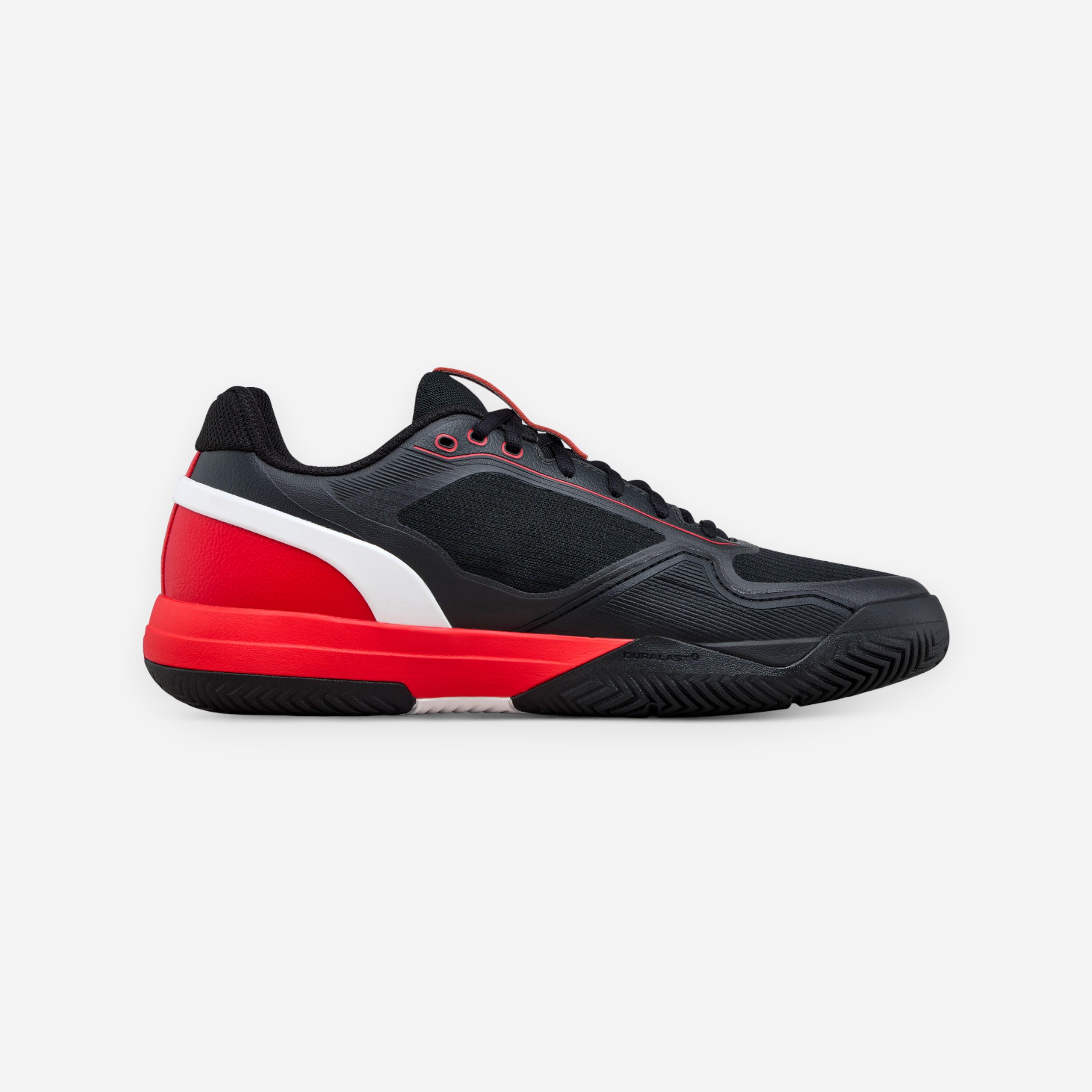 Chaussures de tennis multicourt homme, Rush Pro 5 noir rouge blanc 5/8