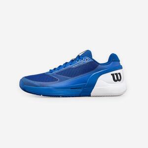 Zapatillas de tenis tierra batida hombre, Rush Pro 5 azul blanco