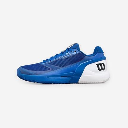 Chaussures de tennis terre battue homme, Rush Pro 5 bleu blanc