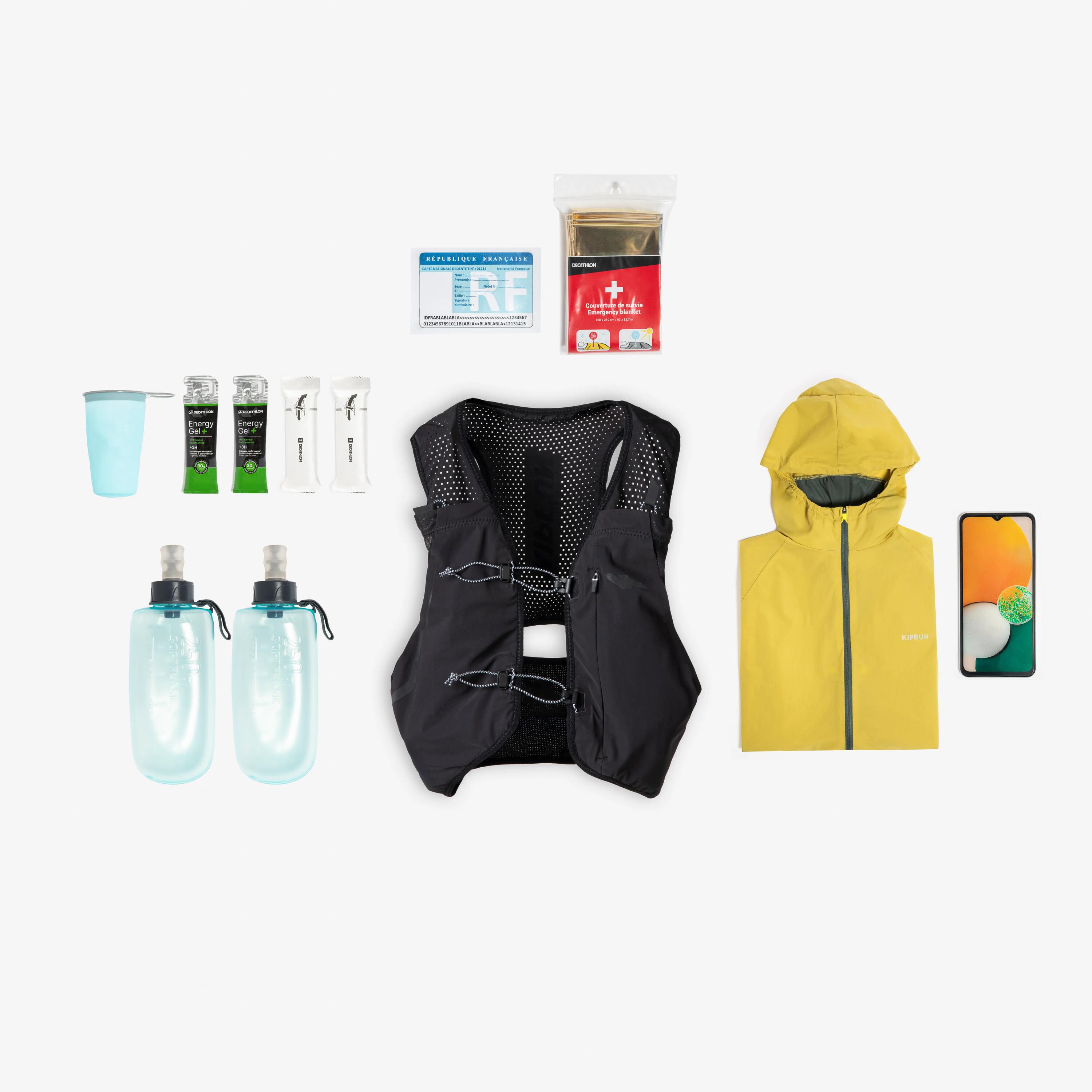 Unisex competition running hydration gilet - Kiprun Race 900 3L Black -  3