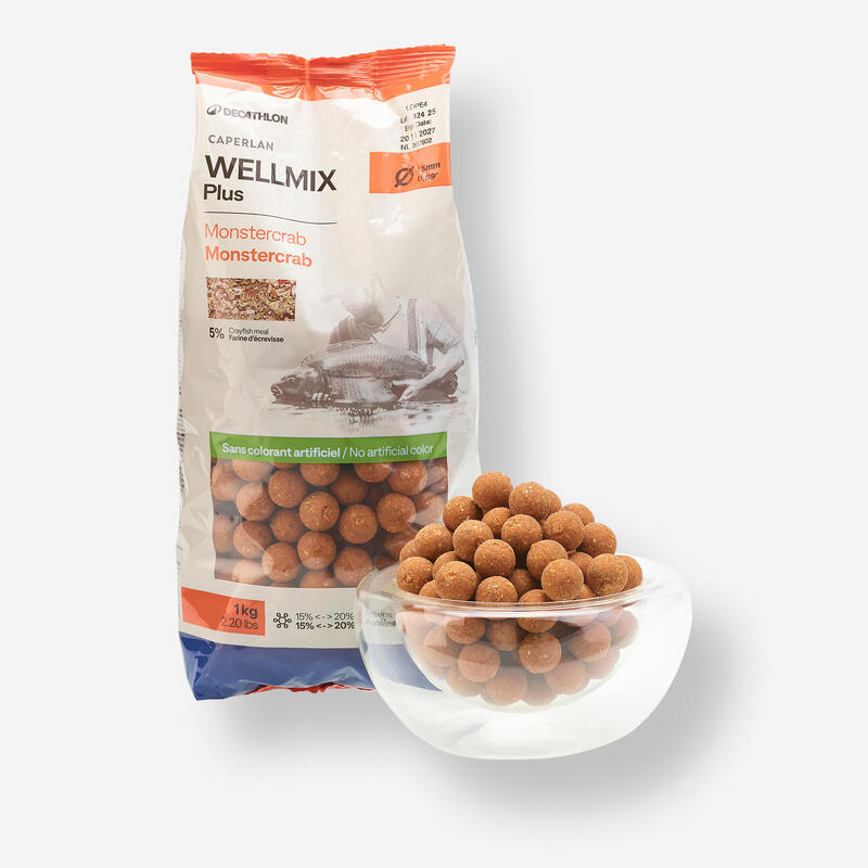 Boilies na kaprařinu Wellmix Plus 15 mm 1 kg Monster Crab
