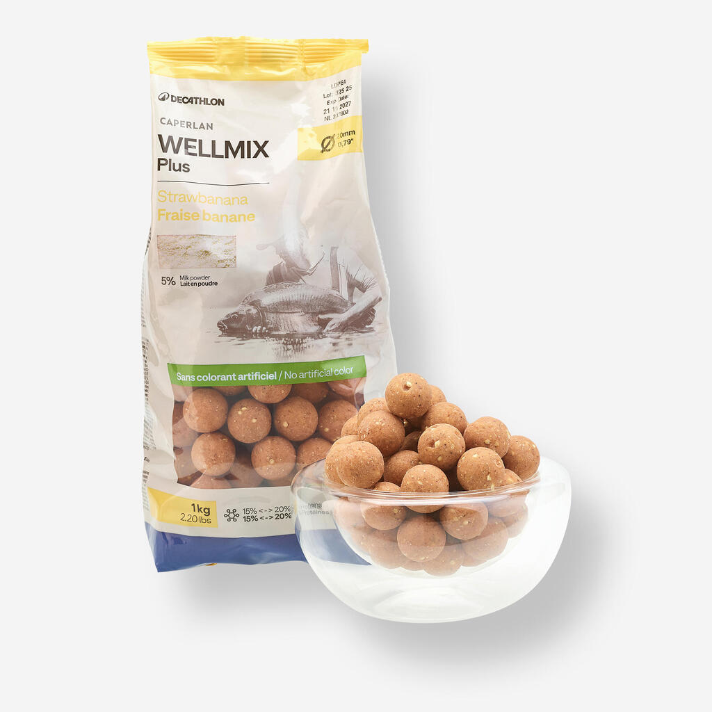 Boiliji za krapolov Wellmix Instant 20 mm 1 kg Jagoda banana 