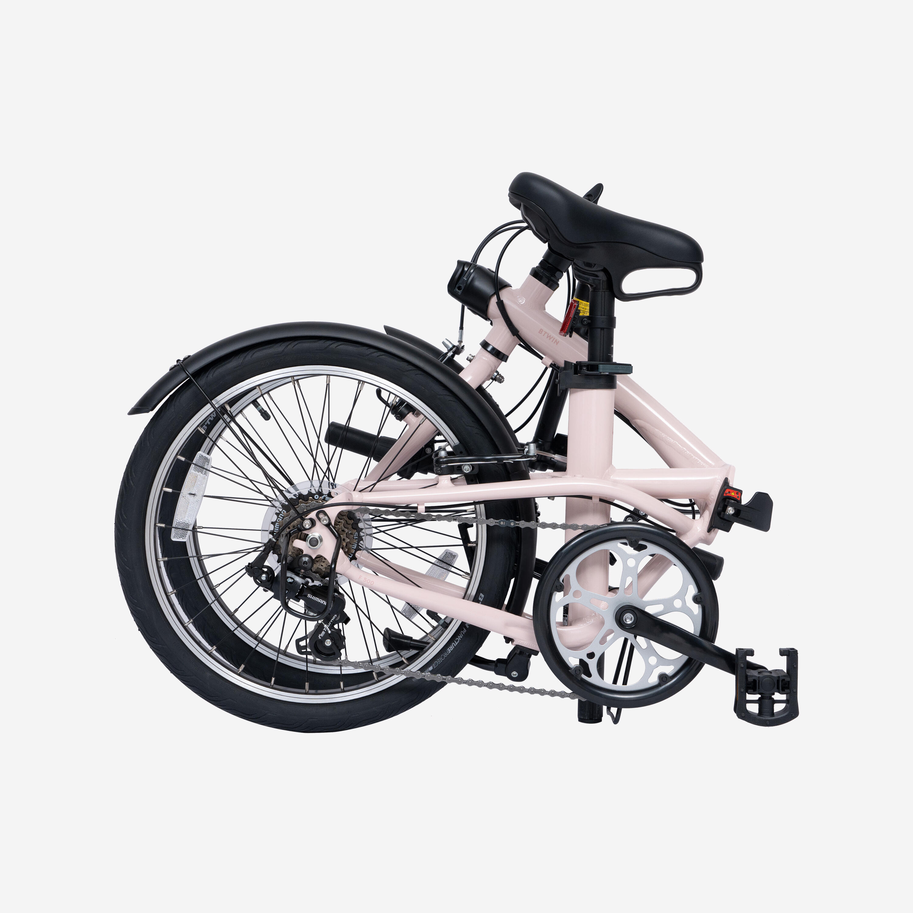 Folding Bike Fold 500 20 Inch 7 Speed - Pink