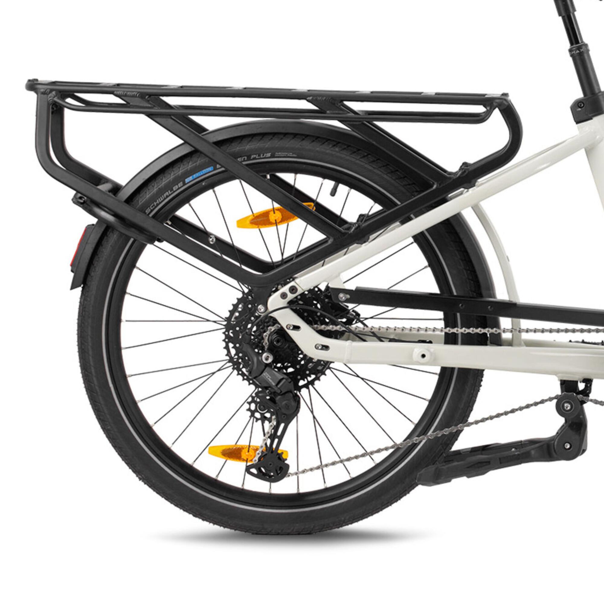 Bicicleta de carga eléctrica cuadro bajo 26" MONTY  V8 Cobre longtail-CD 3/5