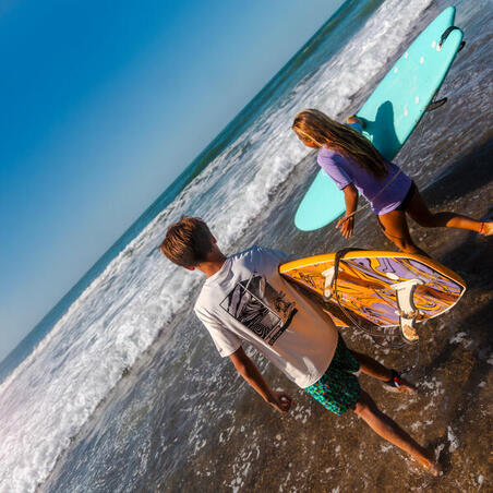 Футболка дитяча для серфінгу з UV-захистом біла