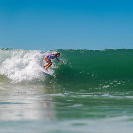 Купальник суцільний 500 Lucy для серфінгу для дівчат фіолетовий