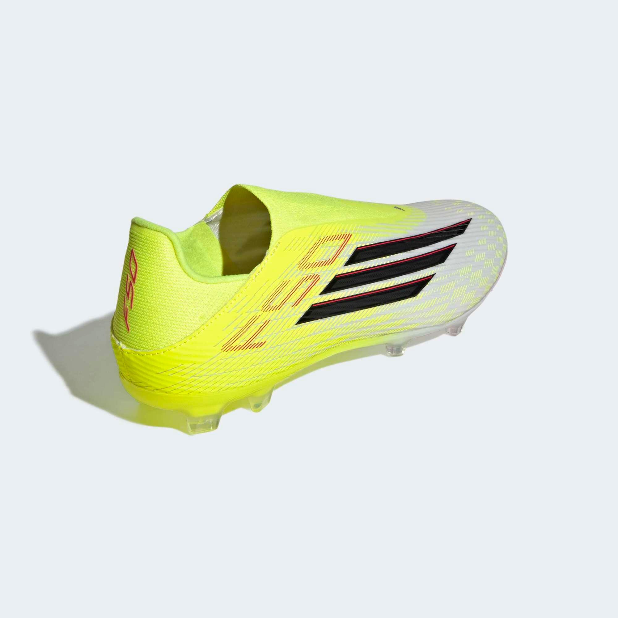 Chuteiras de Futebol sem Atacadores Adulto F50 League FG/MG Amarelo 6/8