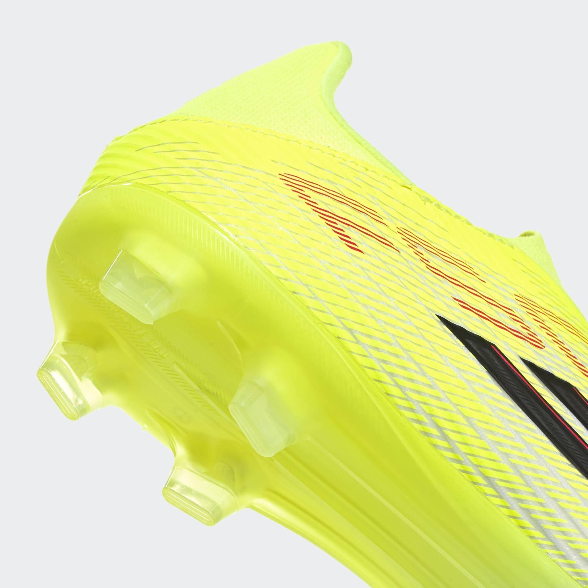 Chuteiras de Futebol sem Atacadores Adulto F50 League FG/MG Amarelo 2/8