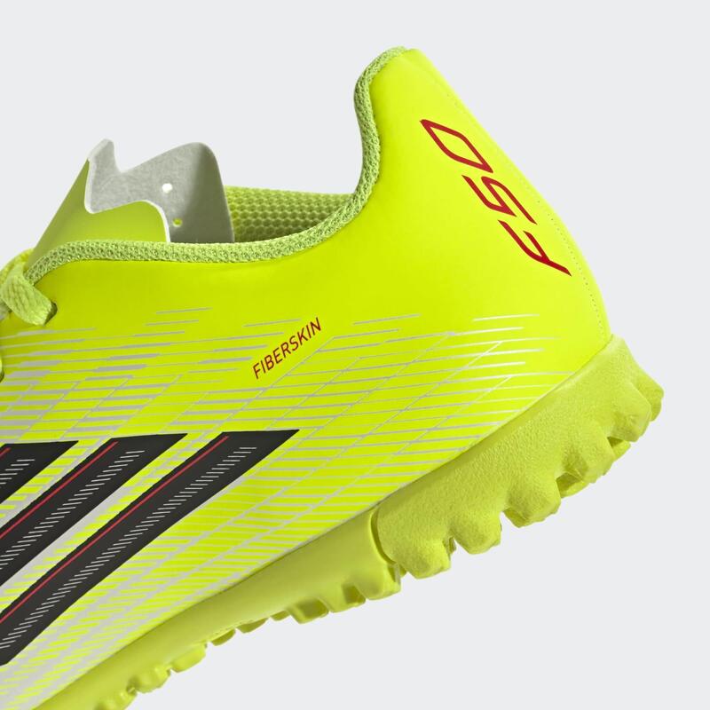 Adidas Çocuk Halı Saha Ayakkabısı/Futbol Ayakkabısı - Beyaz/Sarı - F50 Club Turf