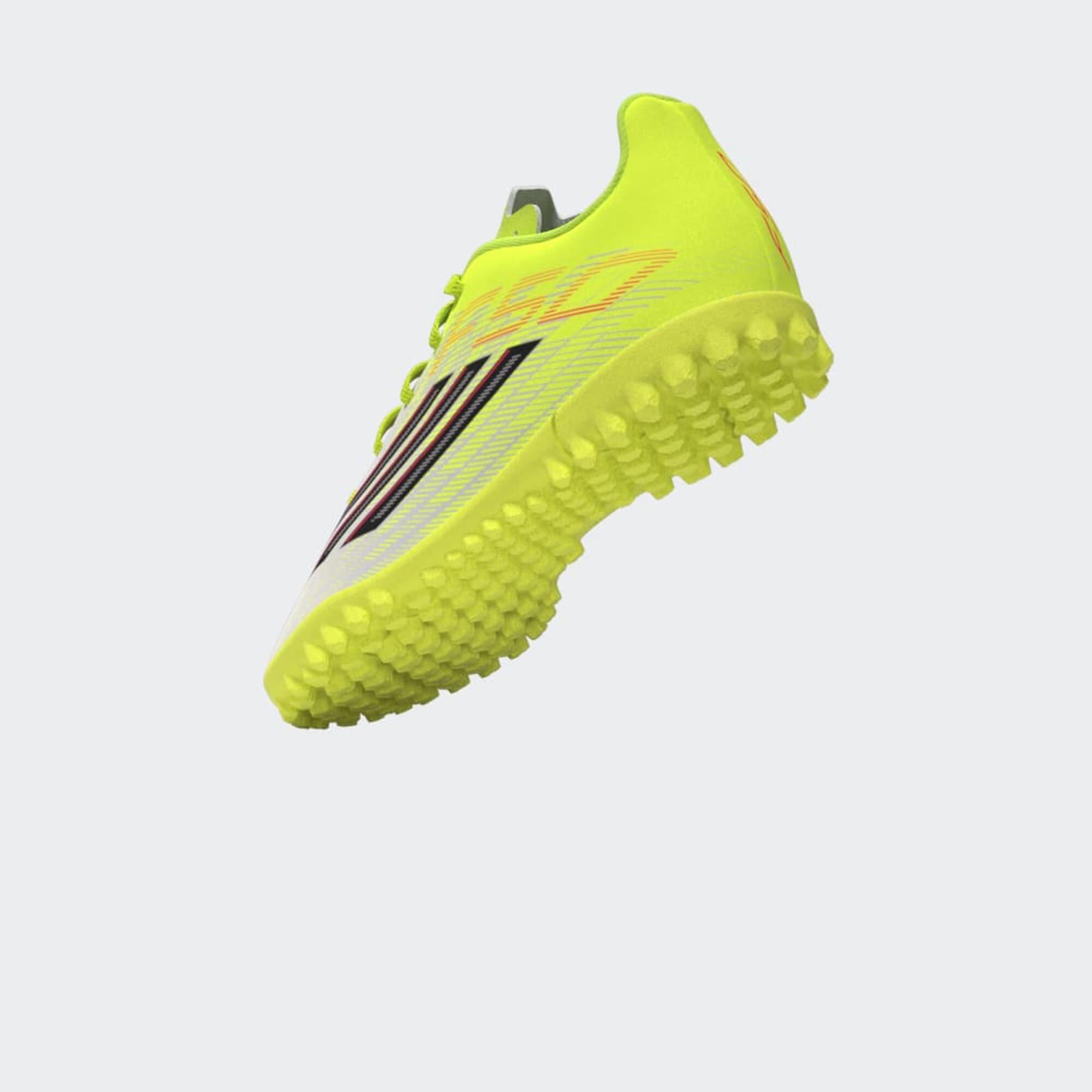 Scarpe calcio bambino F50 CLUB TURF bianco-giallo 16/40