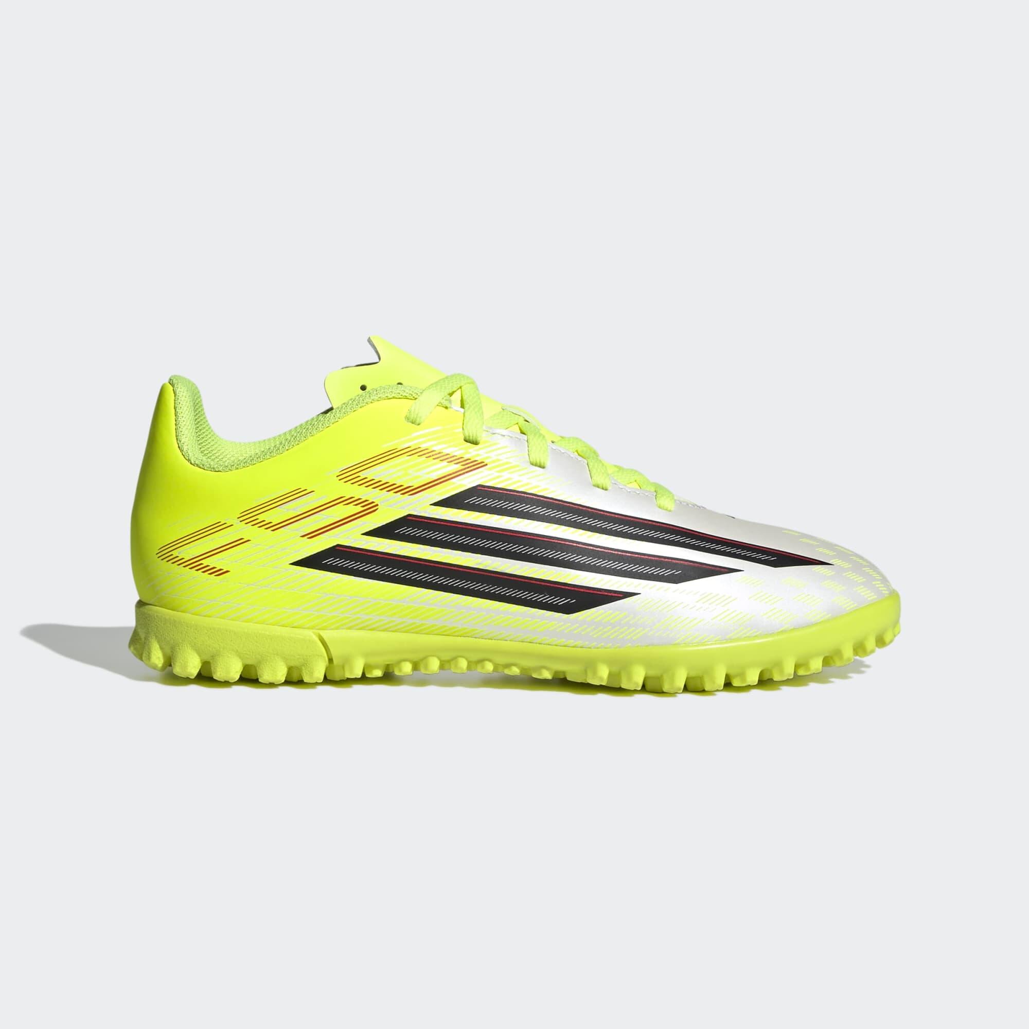 ADIDAS F50 Club detské futbalové turfy bielo-žlté 38
