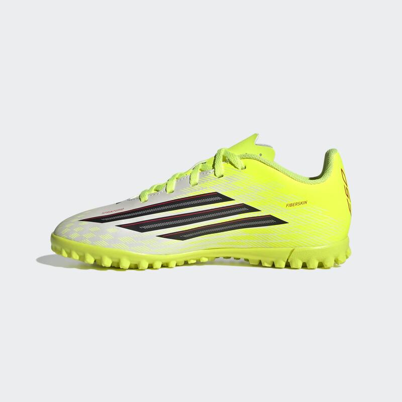 Adidas Çocuk Halı Saha Ayakkabısı/Futbol Ayakkabısı - Beyaz/Sarı - F50 Club Turf