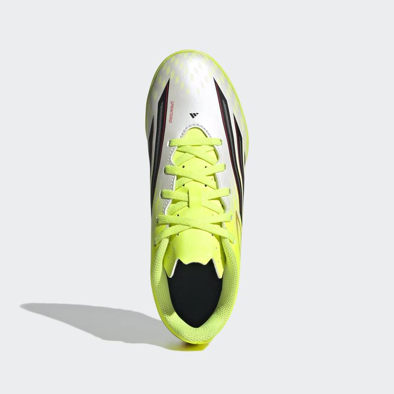 Adidas Çocuk Halı Saha Ayakkabısı/Futbol Ayakkabısı - Beyaz/Sarı - F50 Club Turf