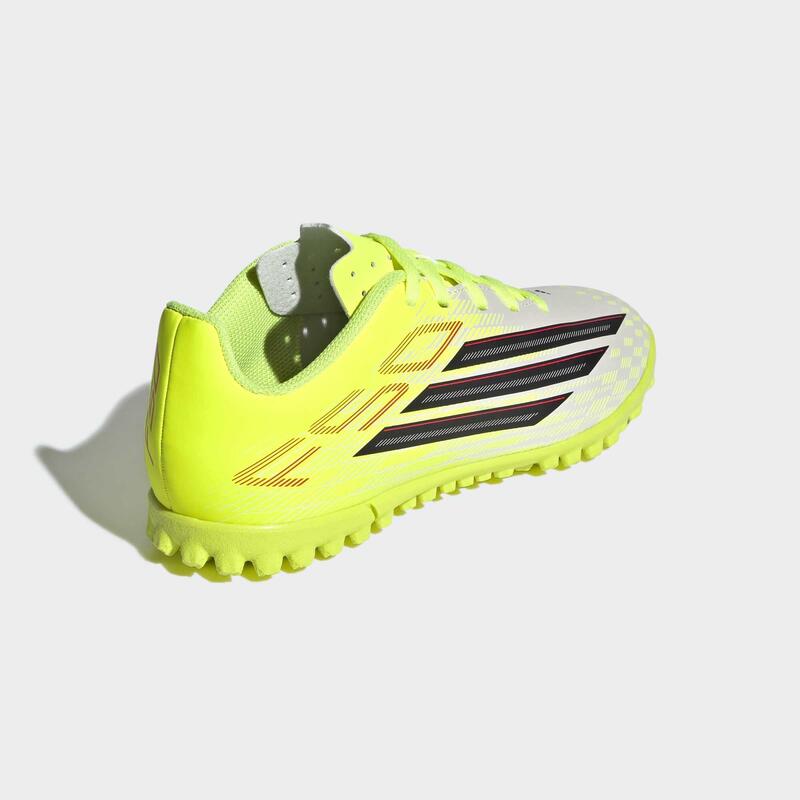 Adidas Çocuk Halı Saha Ayakkabısı/Futbol Ayakkabısı - Beyaz/Sarı - F50 Club Turf