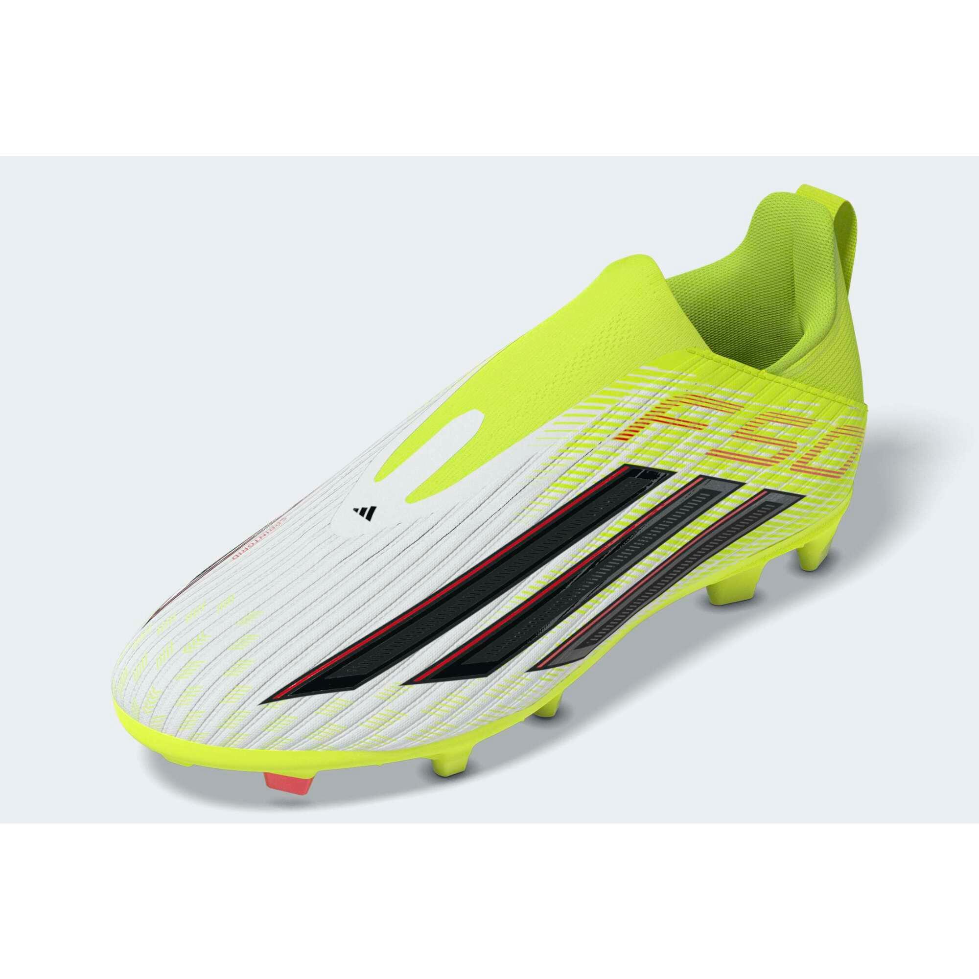 Scarpe calcio bambino F50 LEAGUE LACELESS FG/MG gialle 17/19