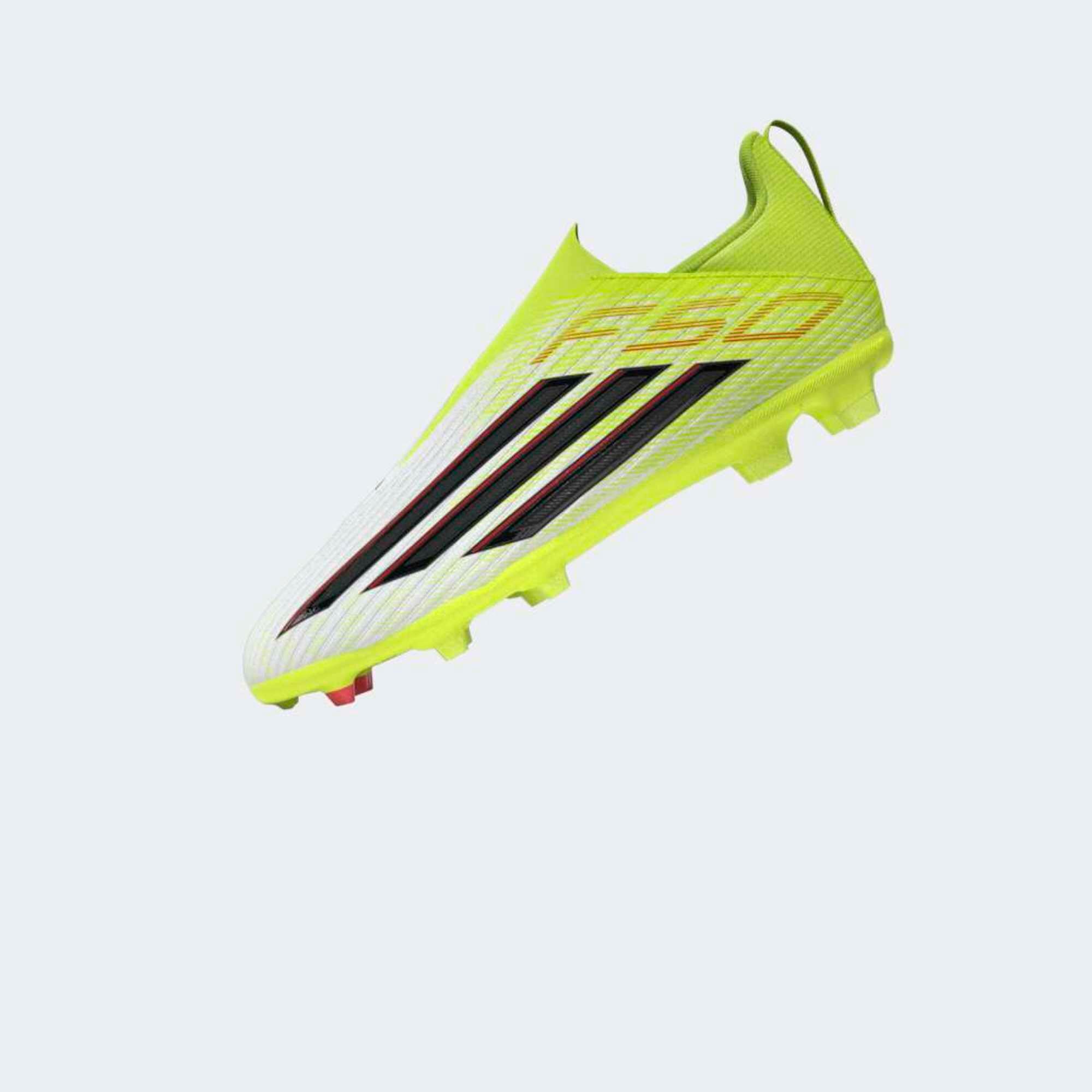Scarpe calcio bambino F50 LEAGUE LACELESS FG/MG gialle 15/19