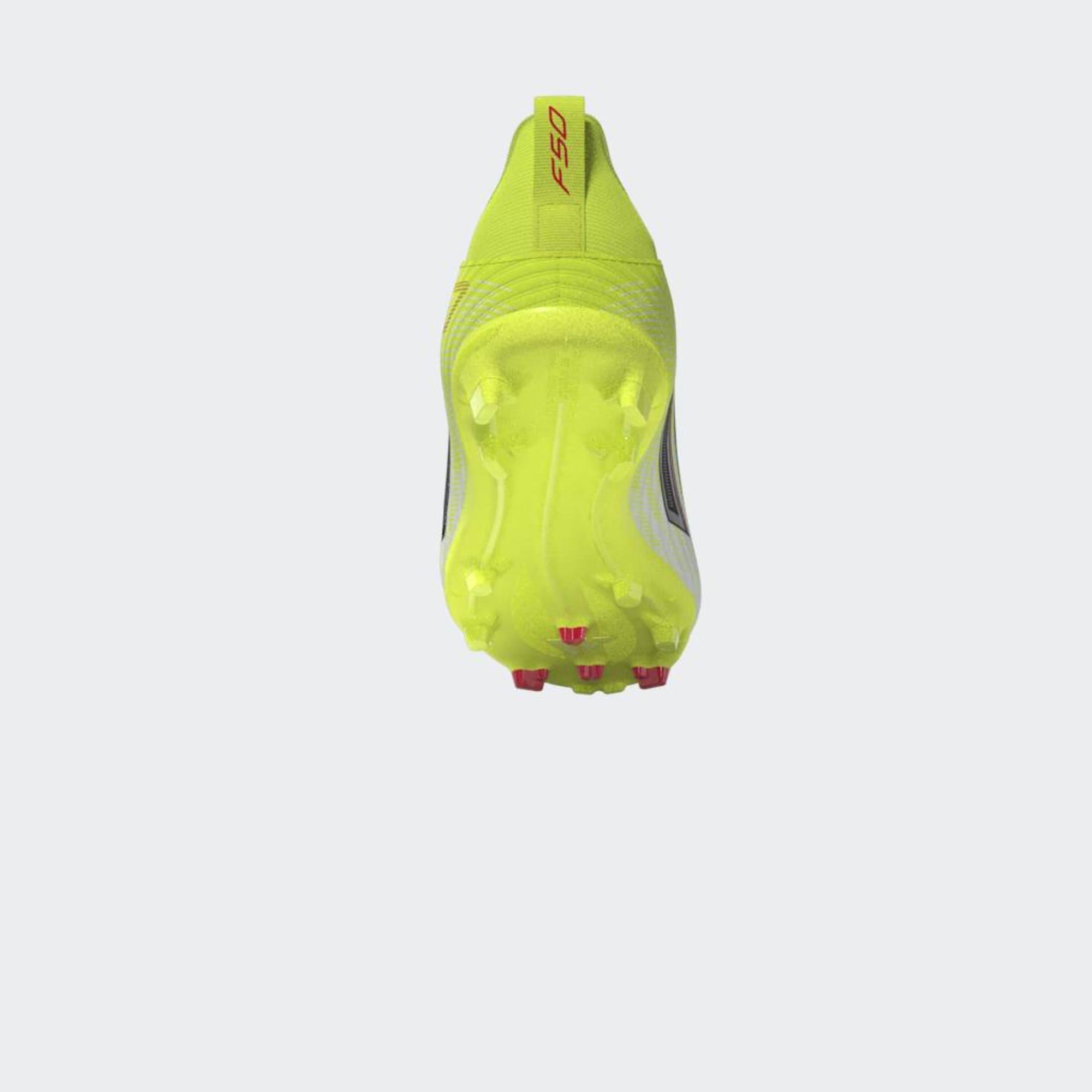 Scarpe calcio bambino F50 LEAGUE LACELESS FG/MG gialle 12/19