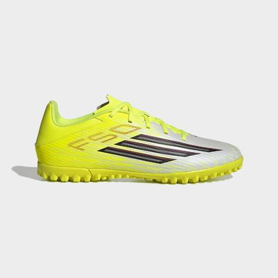 Scarpe calcio F50 CLUB TURF adulto gialle