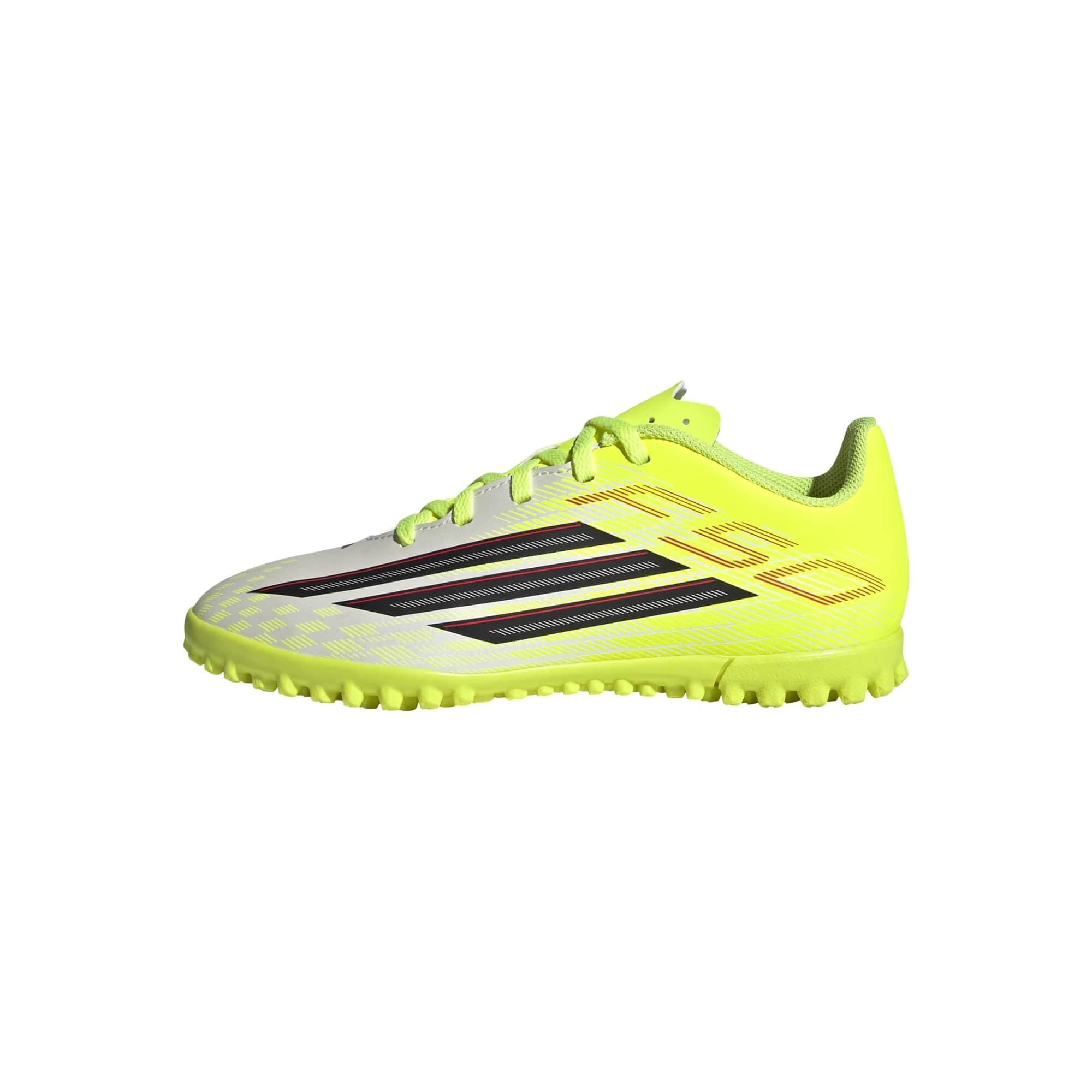Scarpe calcio bambino F50 CLUB TURF bianco-giallo 29/40