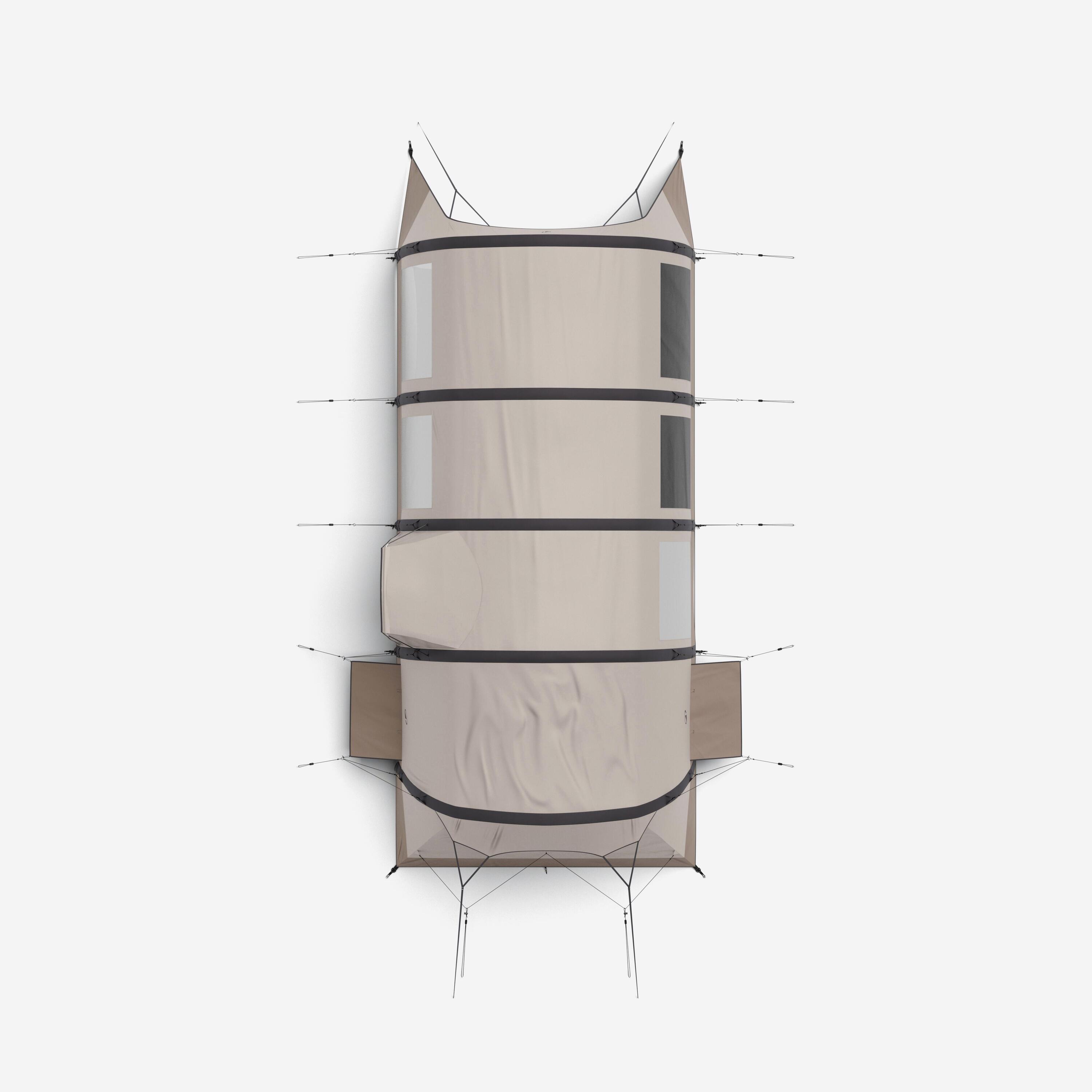 Tente de camping gonflable 4 places 2 chambres, Air Seconds 4.2 XXL Polycoton 10/19