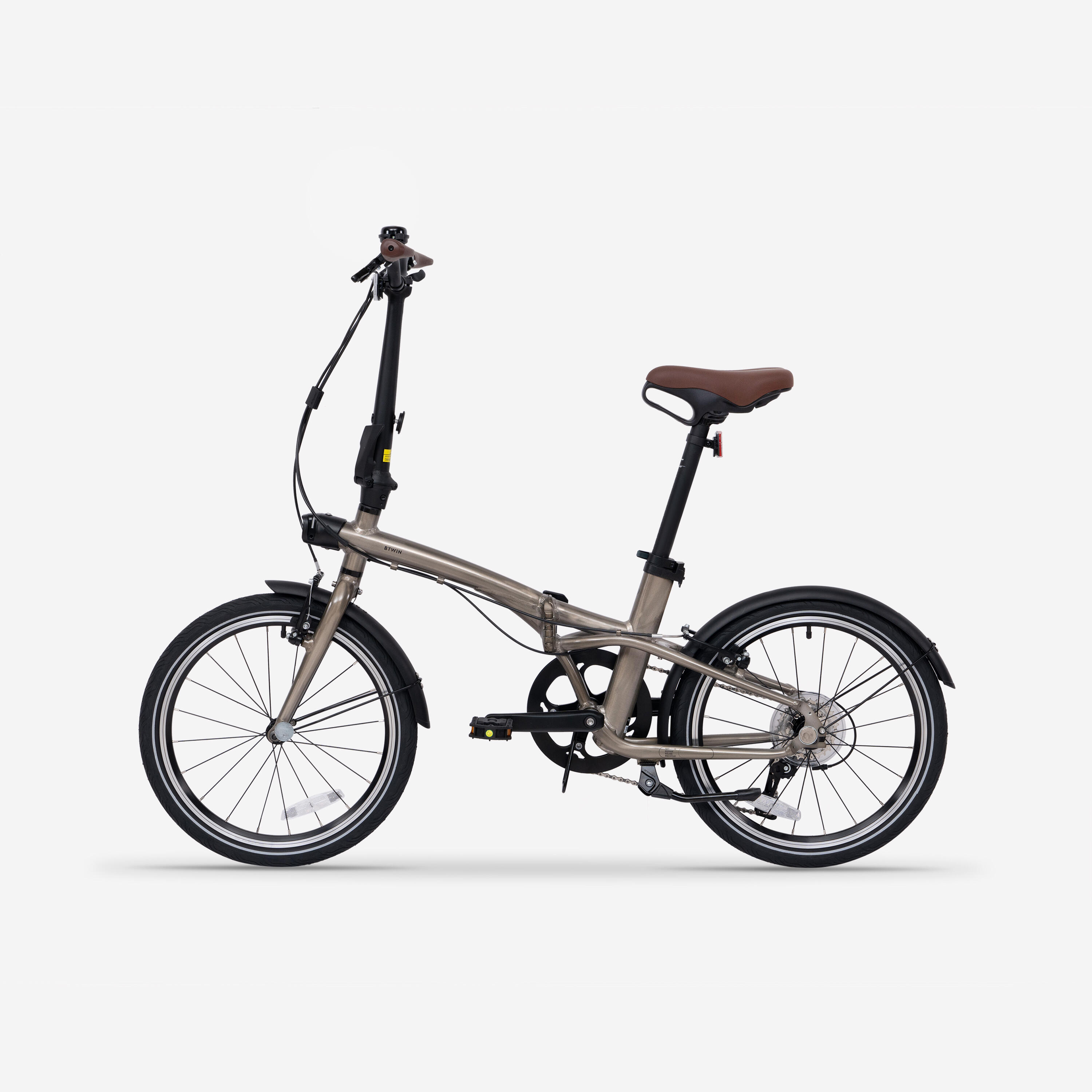 デカトロン FOLD 560 折りたたみ自転車 20インチ Folding Bike Fold 560 20 Inch 9 Speed - Beige