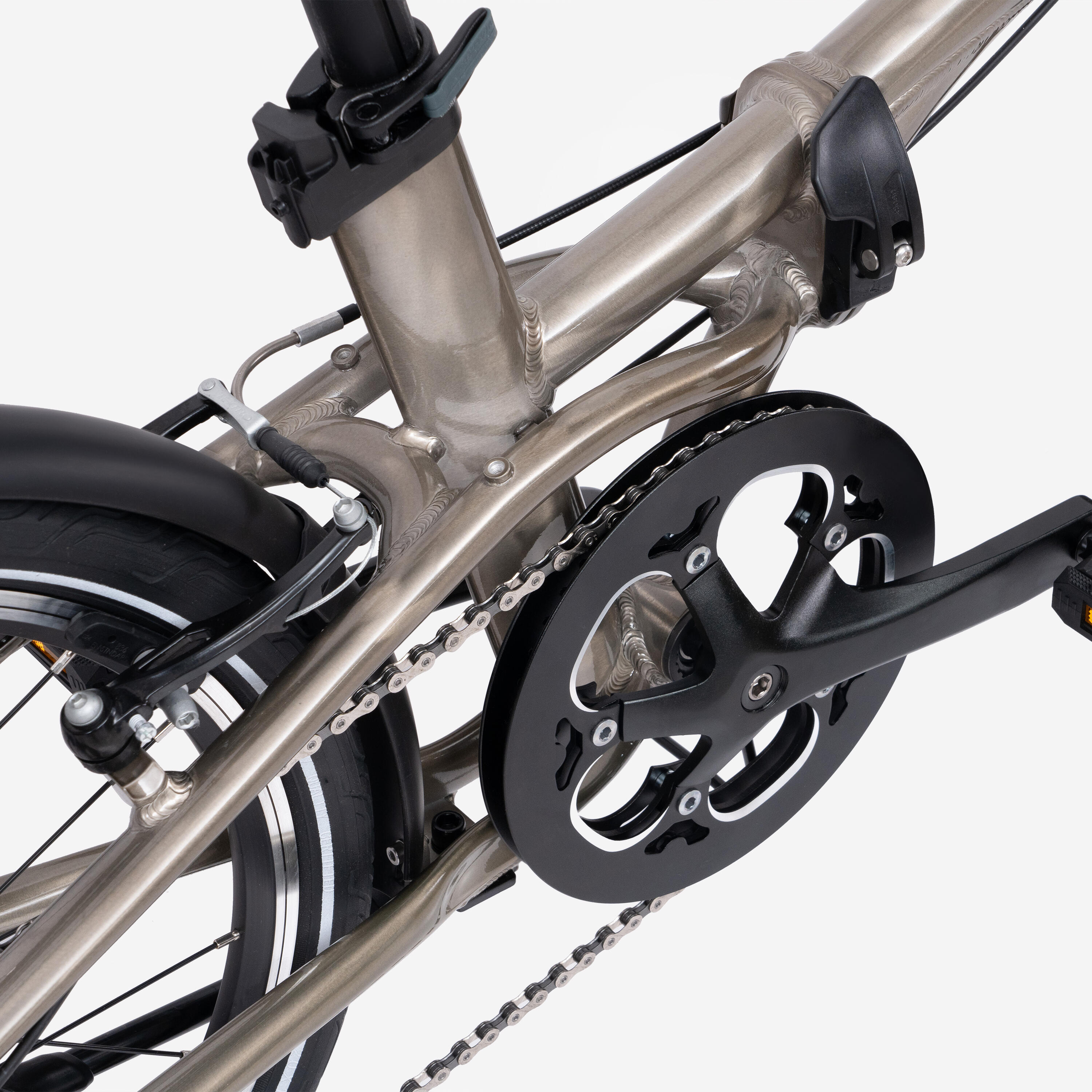 Folding Bike Fold 560 20 Inch 9 Speed - Beige