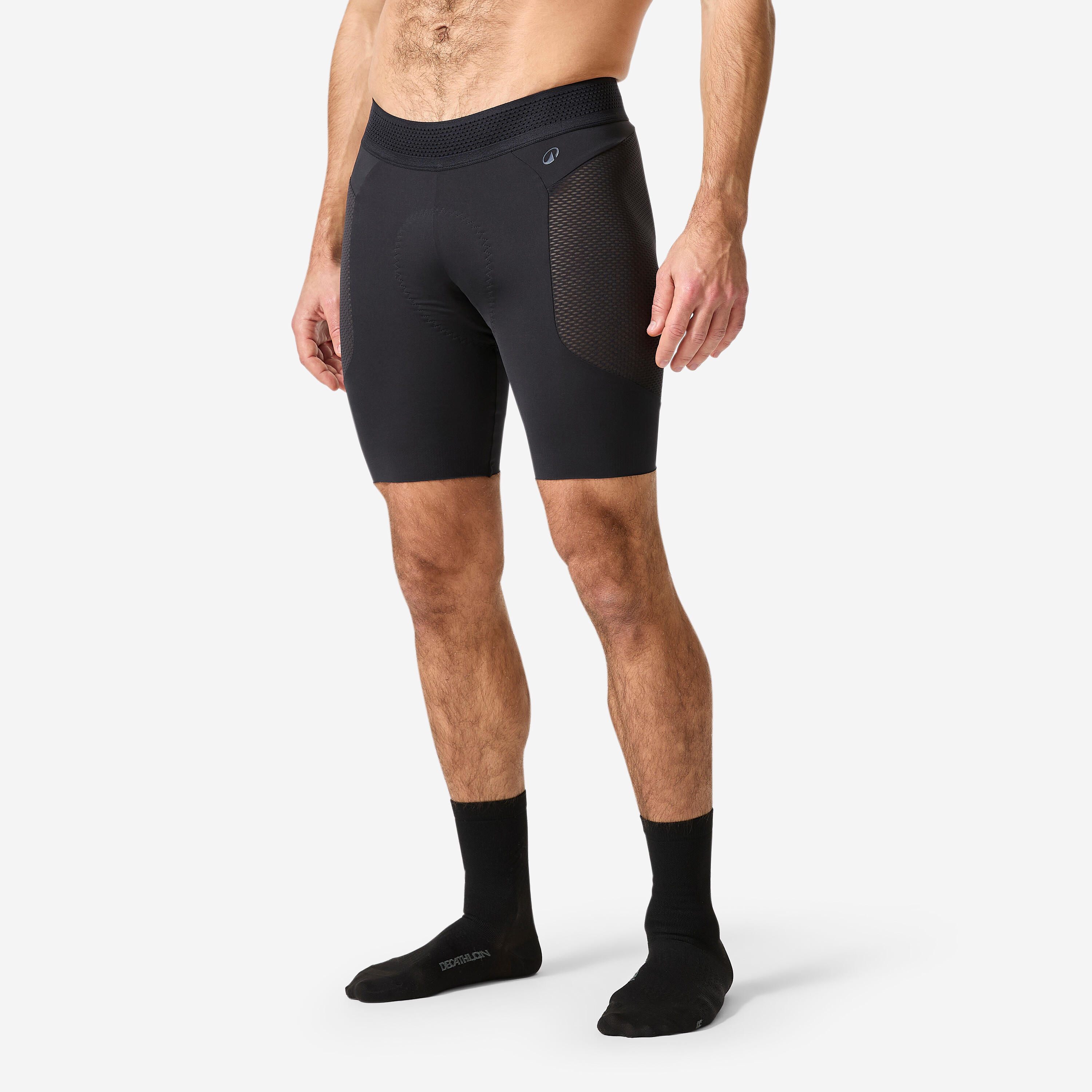Șort termic MTB 900 Negru Bărbați
